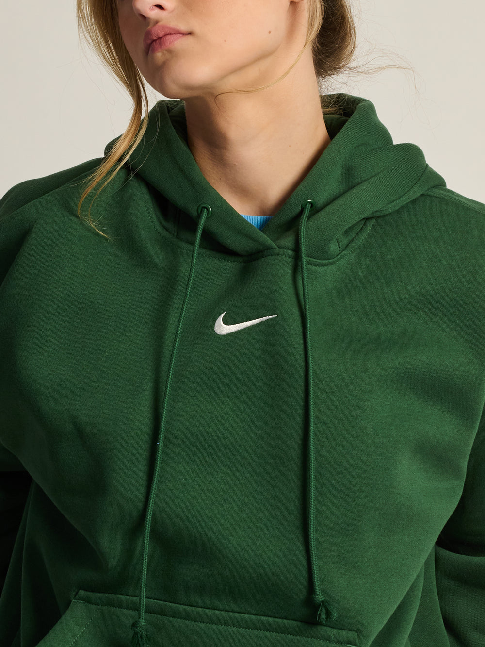 NIKE SPORTSWEAR PHOENIX FLEECE OVERSIZED PULL OVER HOODIE - FOREST