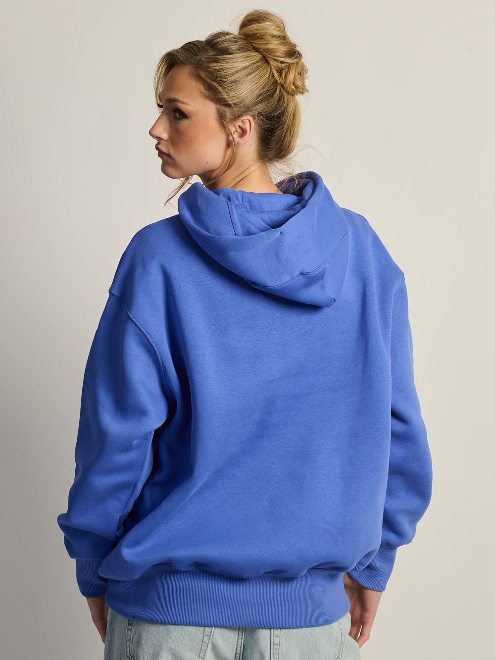 NIKE SPORTSWEAR PHOENIX FLEECE OVERSIZED PULL OVER HOODIE - BLUE