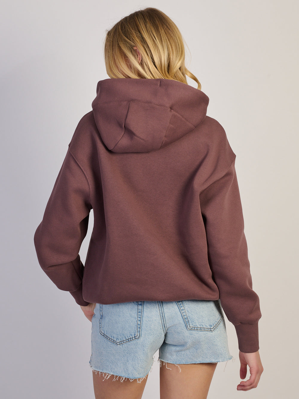 NIKE SPORTSWEAR PHOENIX FLEECE OVERSIZED PULL OVER HOODIE - BROWN