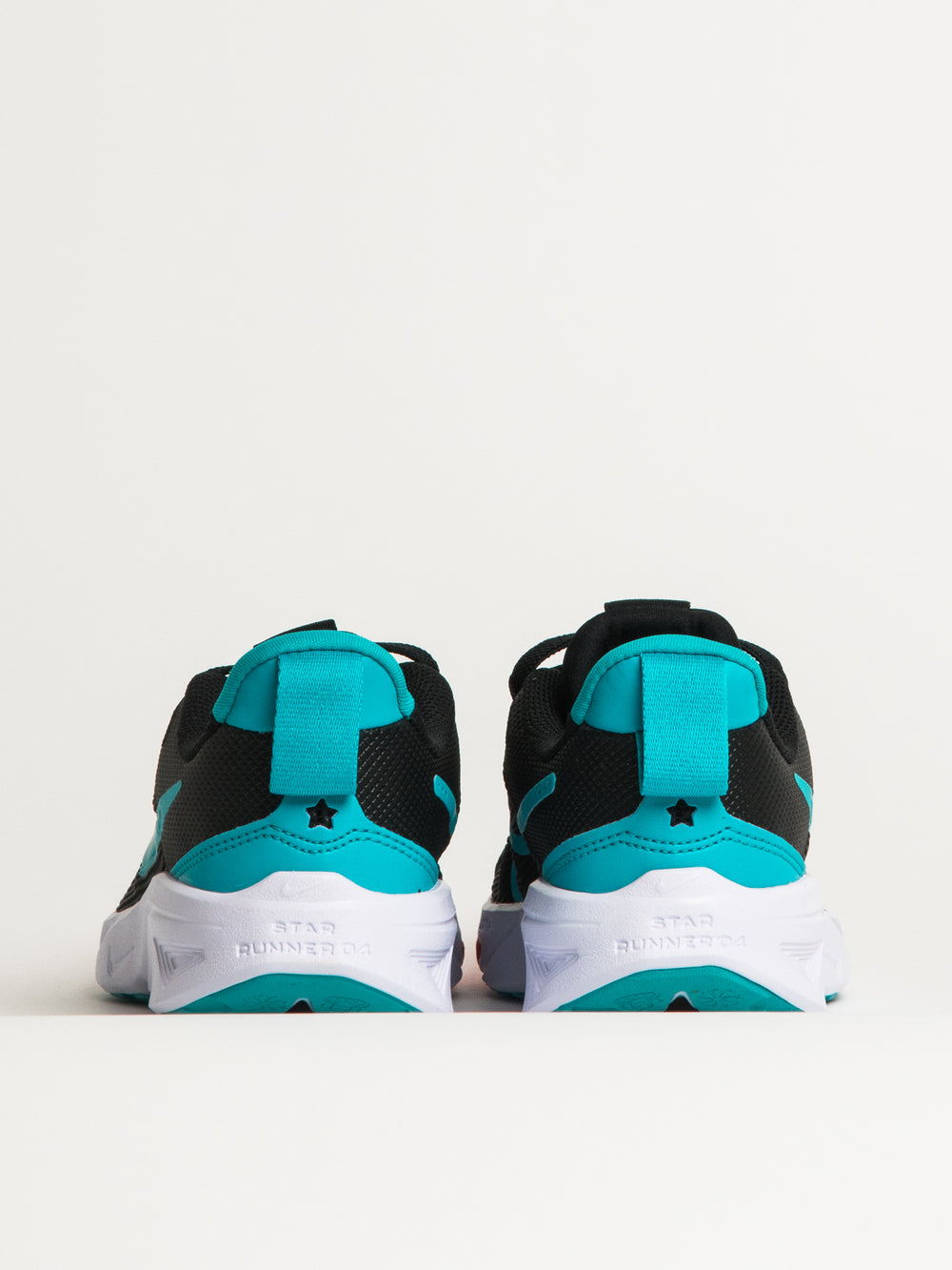 KIDS NIKE STAR RUNNER 4 SHOES - BLACK/BRIGHT CRIMSON/WHITE/DUSTY CACTUS