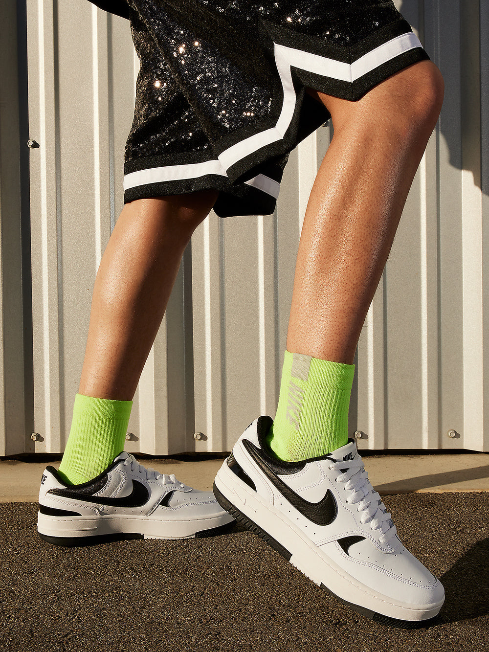 WOMENS NIKE GAMMA FORCE SNEAKER - WHITE/IRON GREY/BLACK