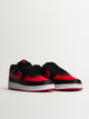 MENS NIKE COURT VISION LOW SNEAKER - BLACK/WHITE/UNIVERSITY RED