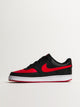NIKE MENS NIKE COURT VISION LOW SNEAKER - BLACK/WHITE/UNIVERSITY RED - Boathouse