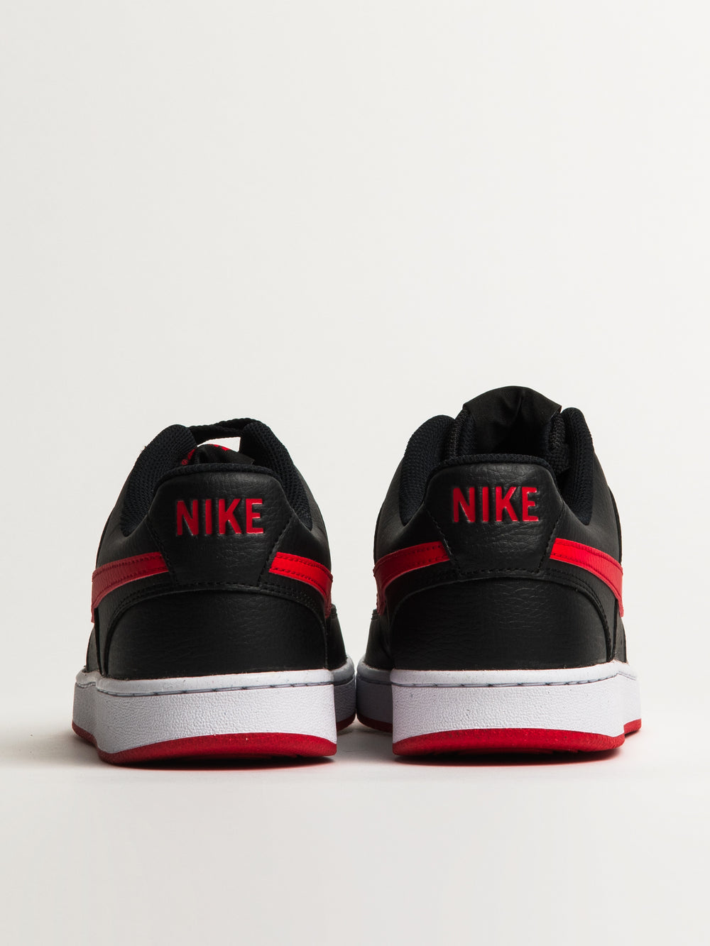 MENS NIKE COURT VISION LOW SNEAKER - BLACK/WHITE/UNIVERSITY RED