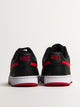 NIKE MENS NIKE COURT VISION LOW SNEAKER - BLACK/WHITE/UNIVERSITY RED - Boathouse