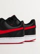 NIKE MENS NIKE COURT VISION LOW SNEAKER - BLACK/WHITE/UNIVERSITY RED - Boathouse