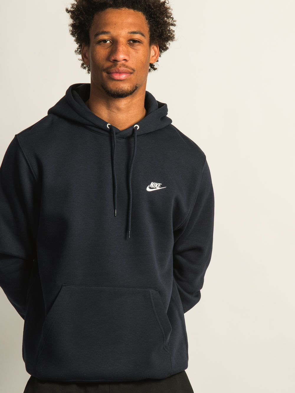 NIKE SPORTSWEAR CLUB PULLOVER HOODIE - OBSIDIAN