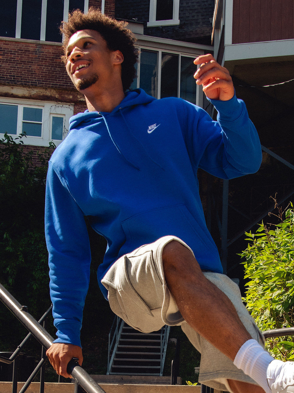 NIKE SPORTSWEAR CLUB PULL OVER HOODIE - BLUE