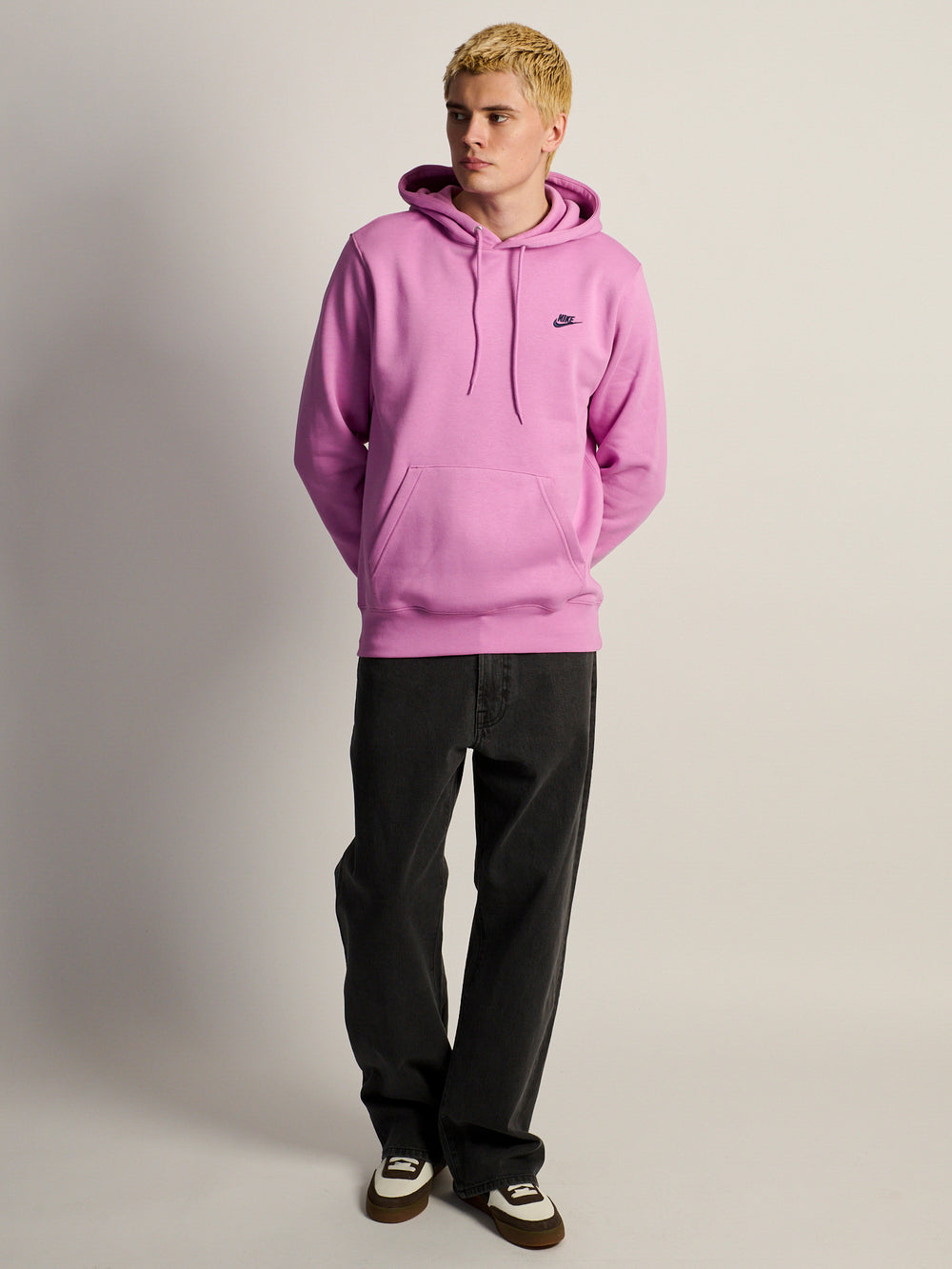 NIKE SPORTSWEAR CLUB PULL OVER HODDIE - MAGENTA