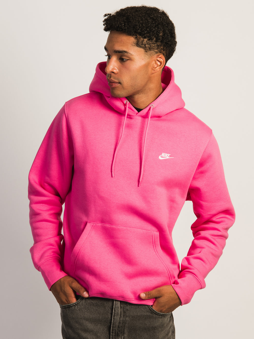 NIKE SPORTSWEAR CLUB PULLOVER HOODIE - PINK