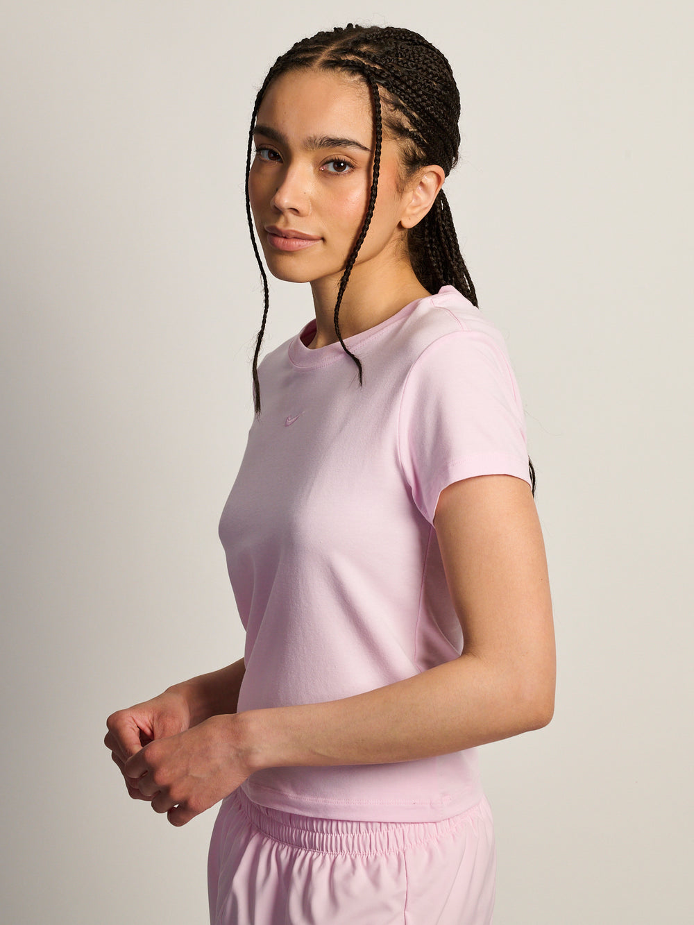 CROP TOP EN TRICOT NIKE SPORTSWEAR CHILL-ROSE