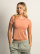 NIKE NIKE SPORTSWEAR CHILL KNIT CROP TEE - ROSEGOLD - Boathouse