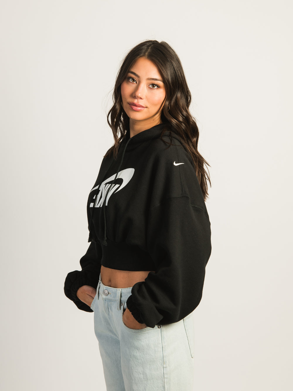 NIKE SPORTSWEAR CROP FLEECE HOODIE