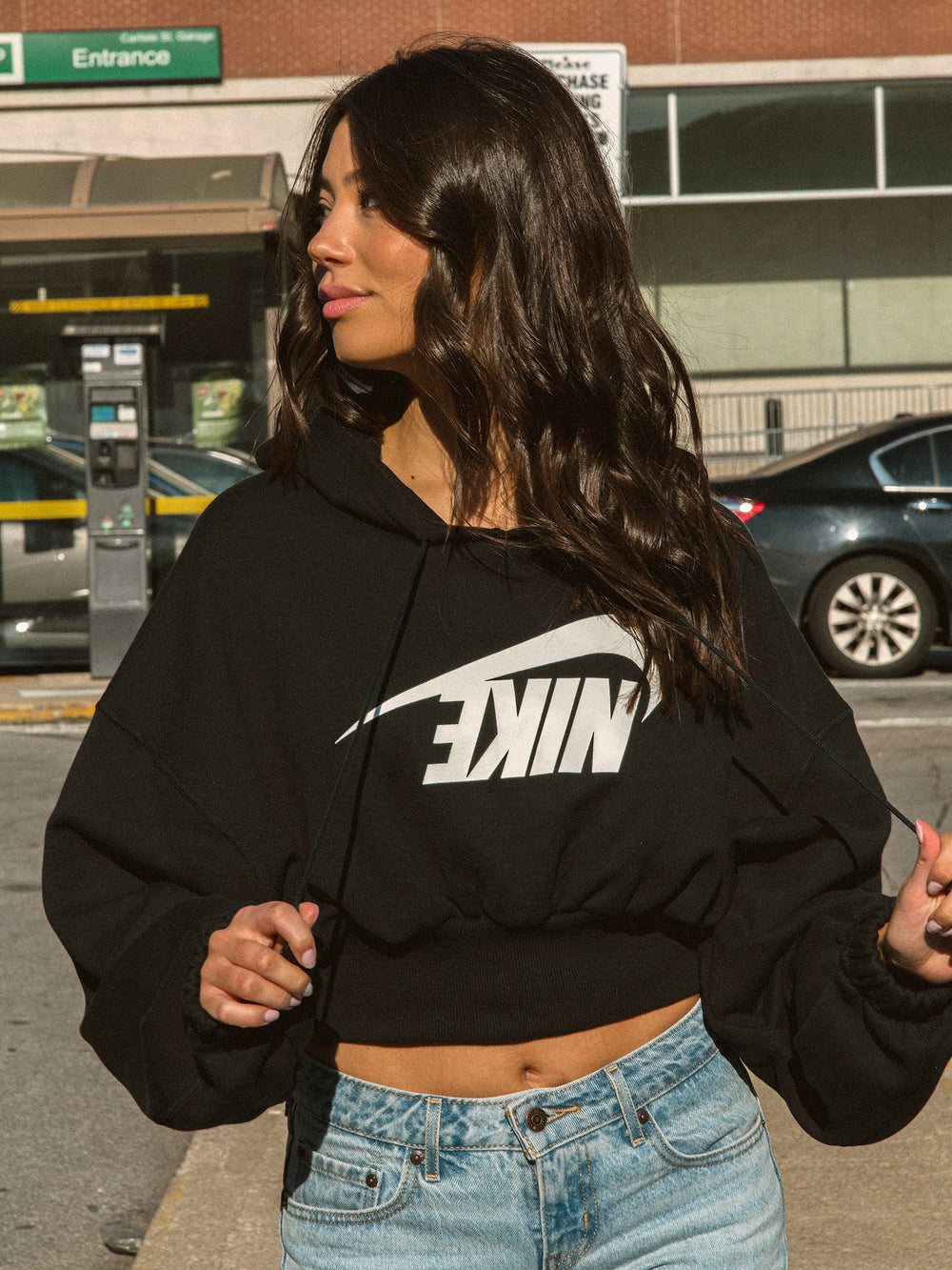 NIKE SPORTSWEAR CROP FLEECE HOODIE
