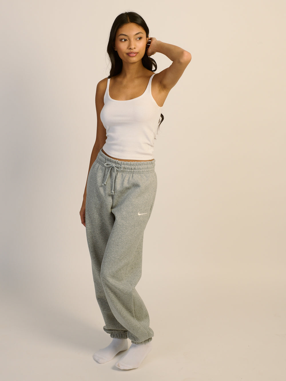 NIKE SPORTSWEAR PHOENIX FLEECE OVERSIZED PANT - HEATHER GREY