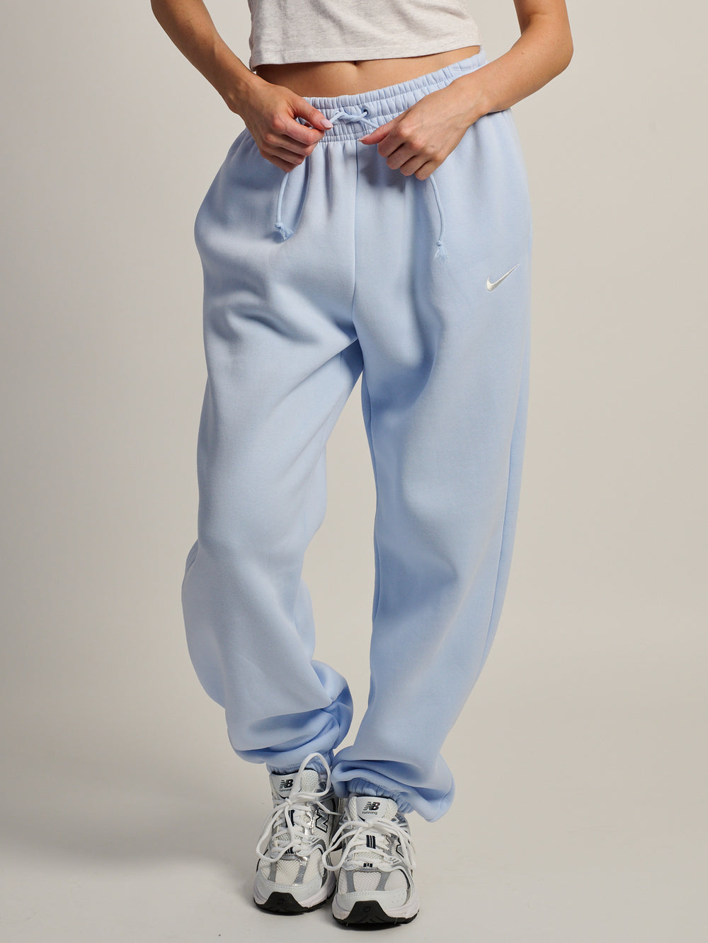 NIKE SPORTSWEAR PHOENIX FLEECE PANTALON OVERSIZE HAUTE - BLEU