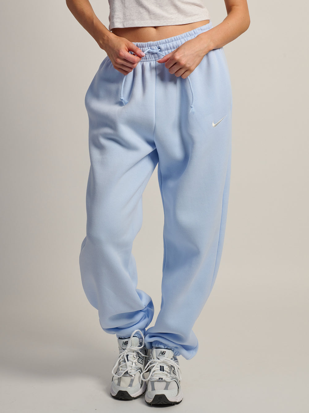 NIKE SPORTSWEAR PHOENIX FLEECE PANTALON OVERSIZE HAUTE - BLEU