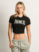 NIKE NIKE SPORTSWEAR SLIM CROP T-SHIRT - BLACK - Boathouse