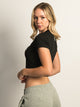 NIKE NIKE SPORTSWEAR SLIM CROP T-SHIRT - BLACK - Boathouse