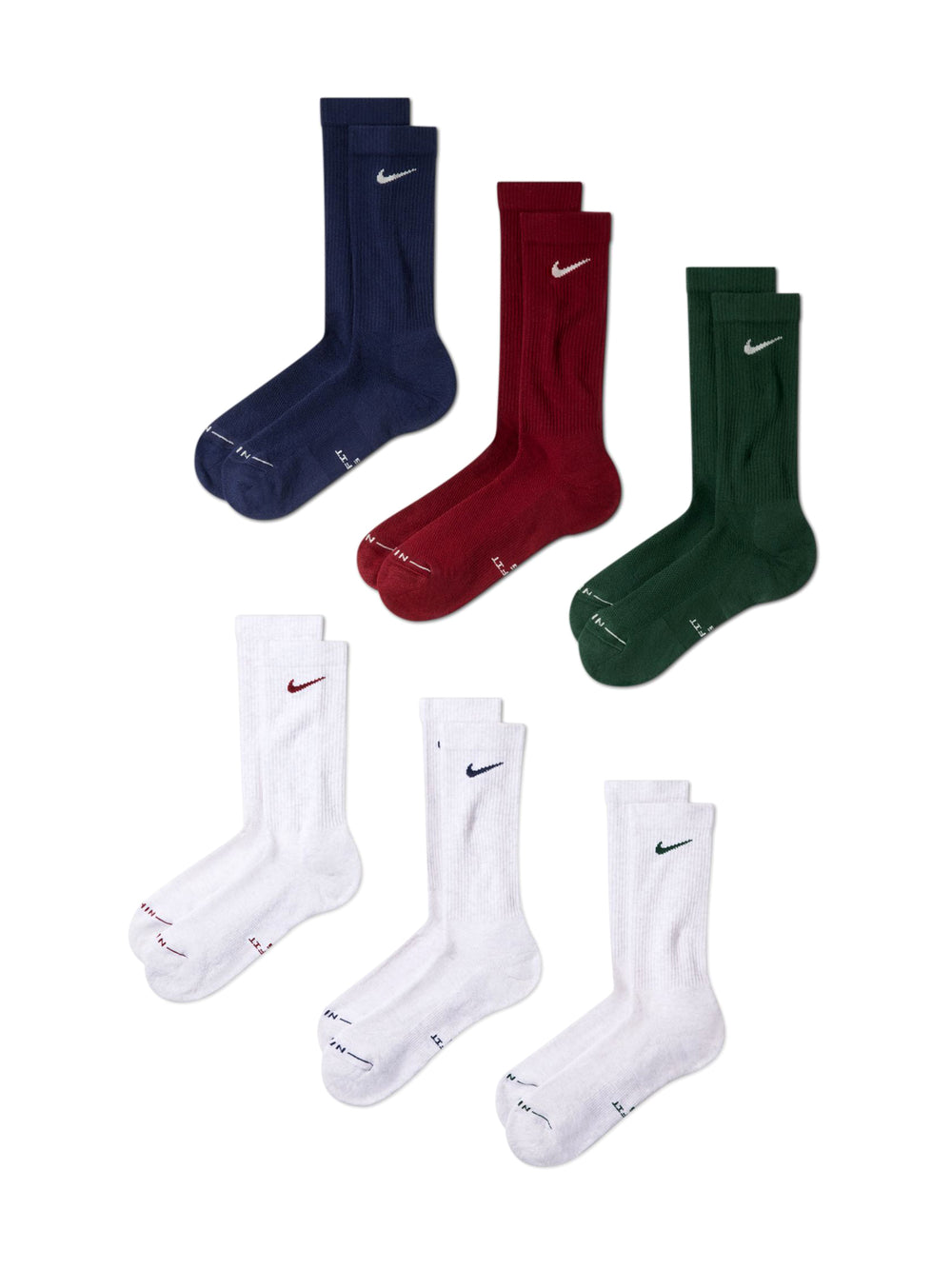 NIKE EVERYDAY CUSHIONED 6PK SOCK - MULTI