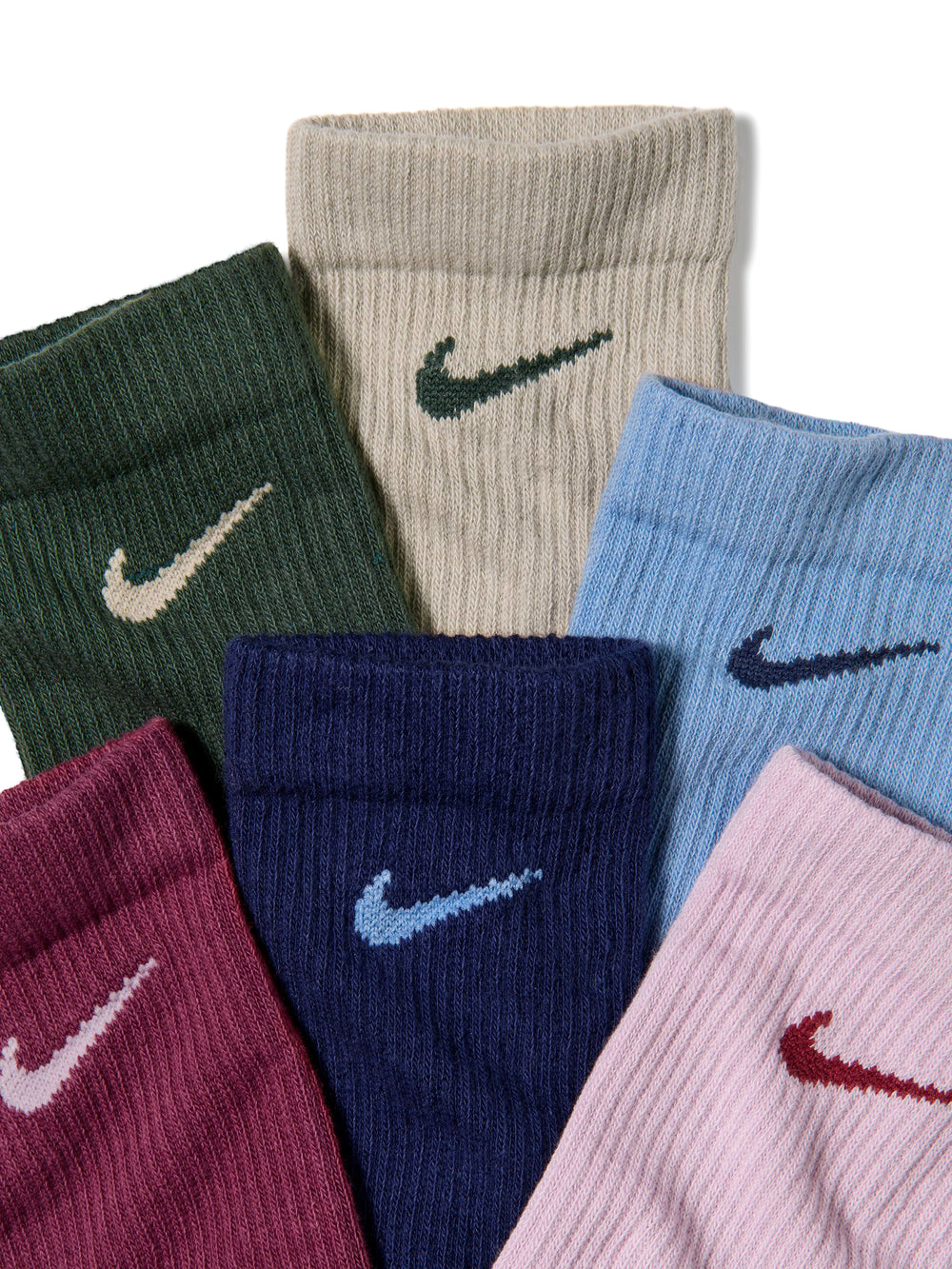 NIKE EVERYDAY CUSHIONED DRI-FIT 6PK SOCK - MULTI