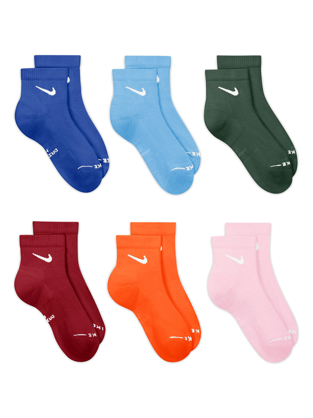CHAUSSETTES NIKE EVERYDAY COUSSINÉES POUR CHEVILLE, 6PK - MULTI