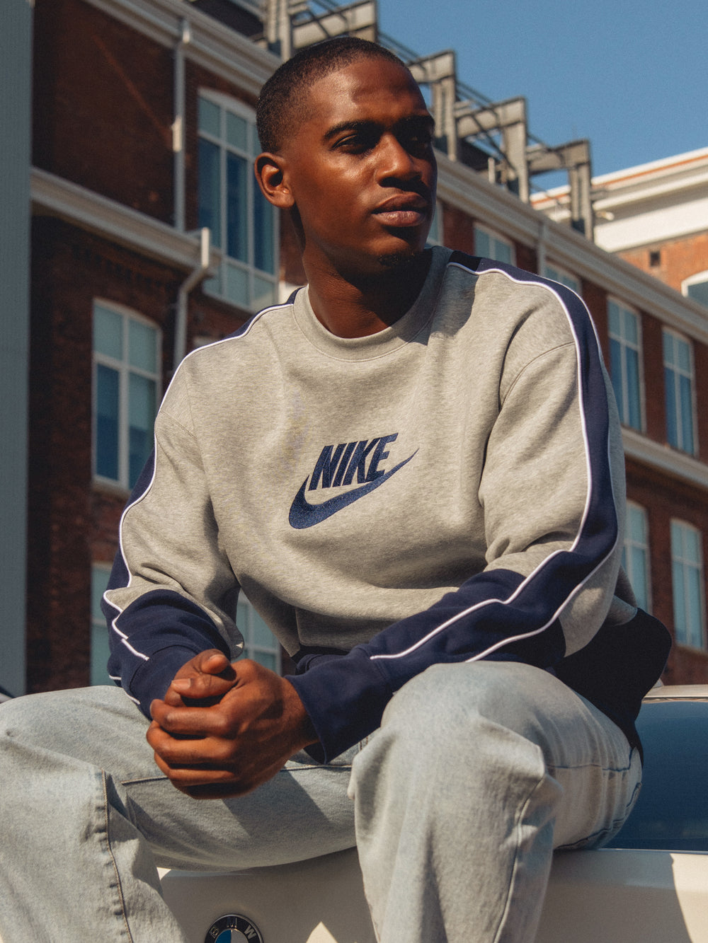 NIKE CLUB BRUSHED FLEECE CREWNECK SWEATER