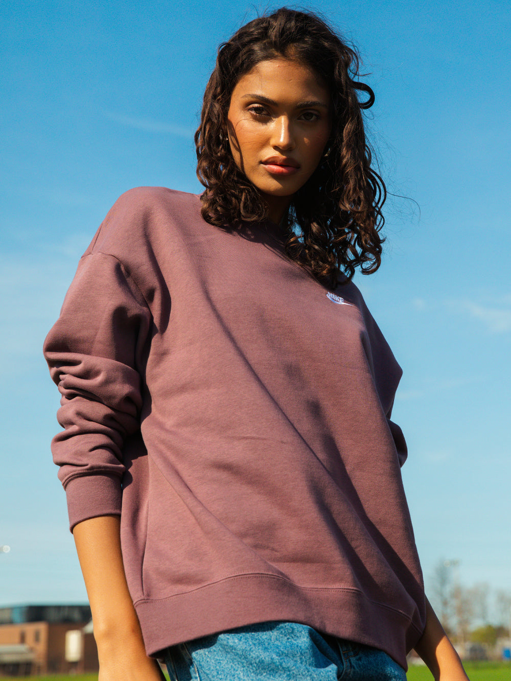 CHANDAIL POLAIRE AMPLE NIKE SPORTSWEAR CLUB - BRUN