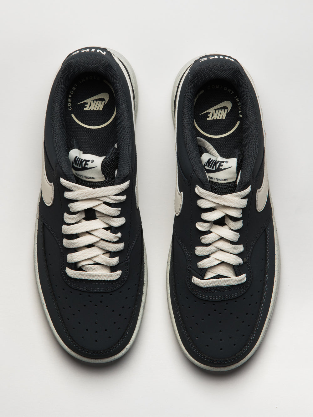 NIKE MENS NIKE COURT VISION LOW PREMIUM SNEAKER - Boathouse