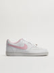 NIKE WOMENS NIKE COURT VISION LOW SNEAKER - WHITE/PINK - Boathouse
