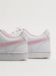 NIKE WOMENS NIKE COURT VISION LOW SNEAKER - WHITE/PINK - Boathouse