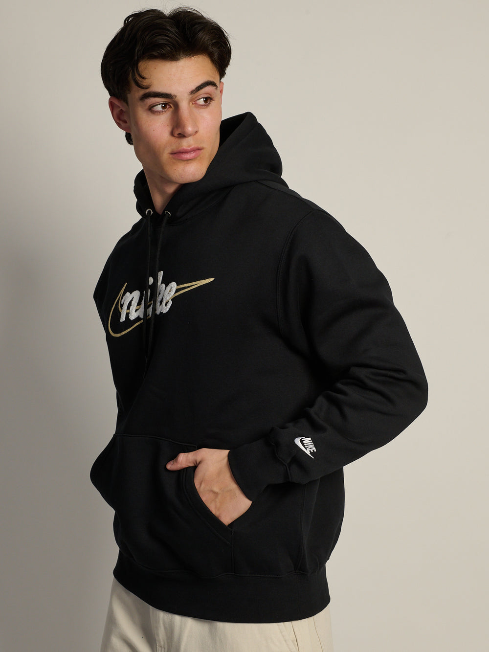 HOODIE CHENILLE NIKE CLUB P/O - NOIR