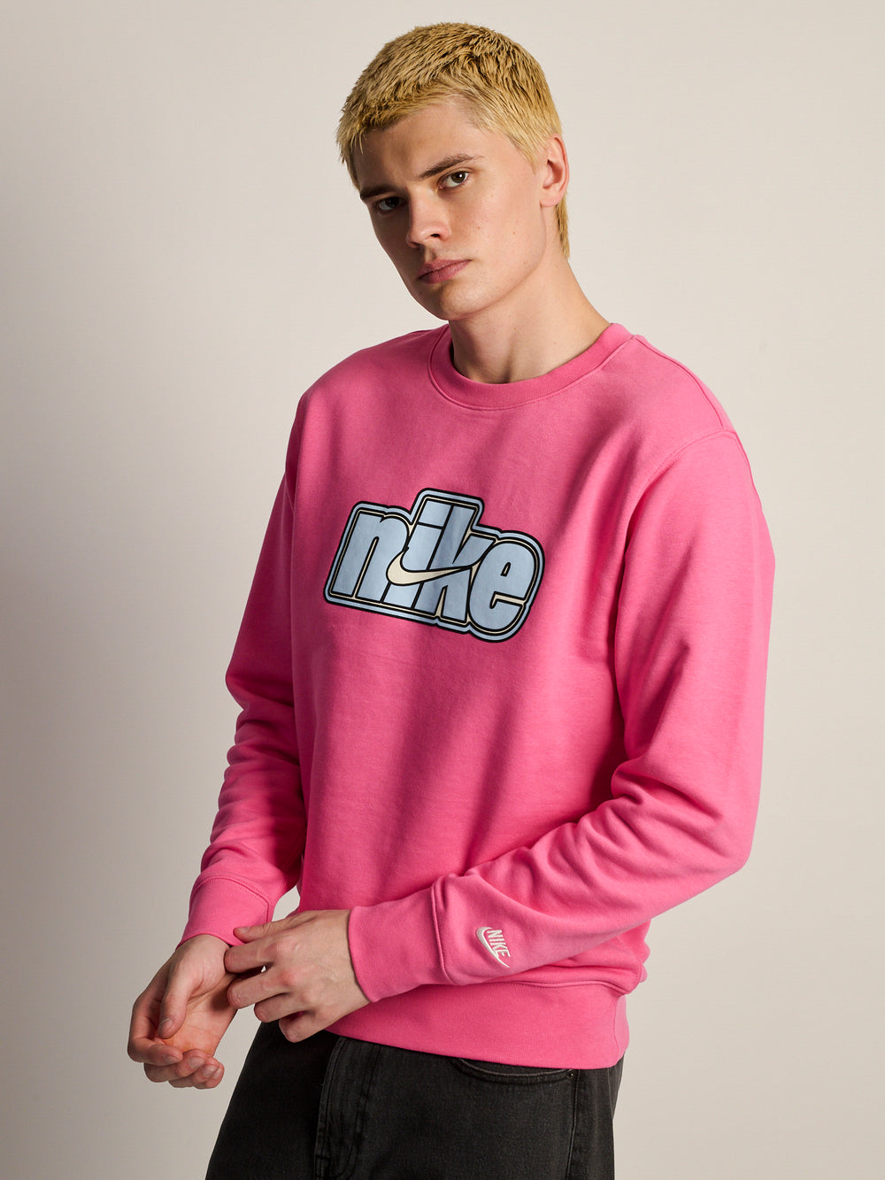 CHANDAIL RAS DU COU NIKE FIT - ROSE
