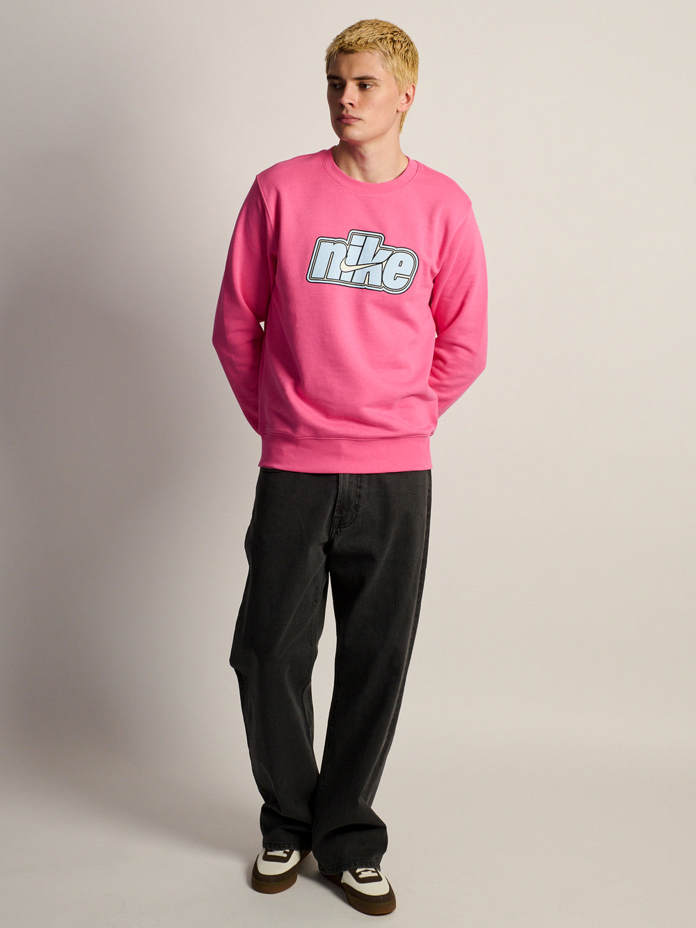 CHANDAIL RAS DU COU NIKE FIT - ROSE