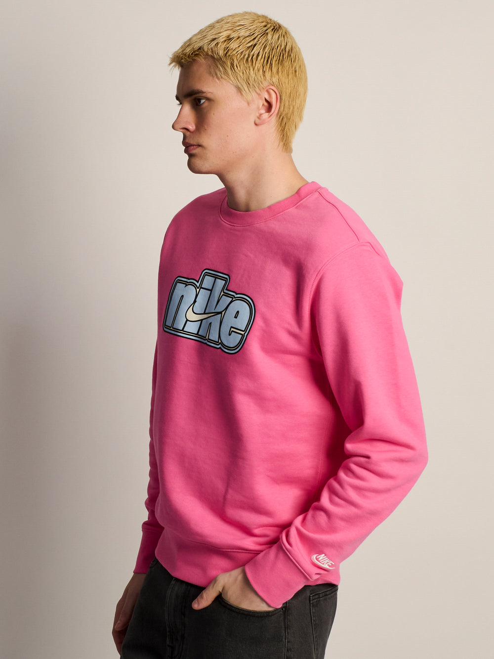 CHANDAIL RAS DU COU NIKE FIT - ROSE