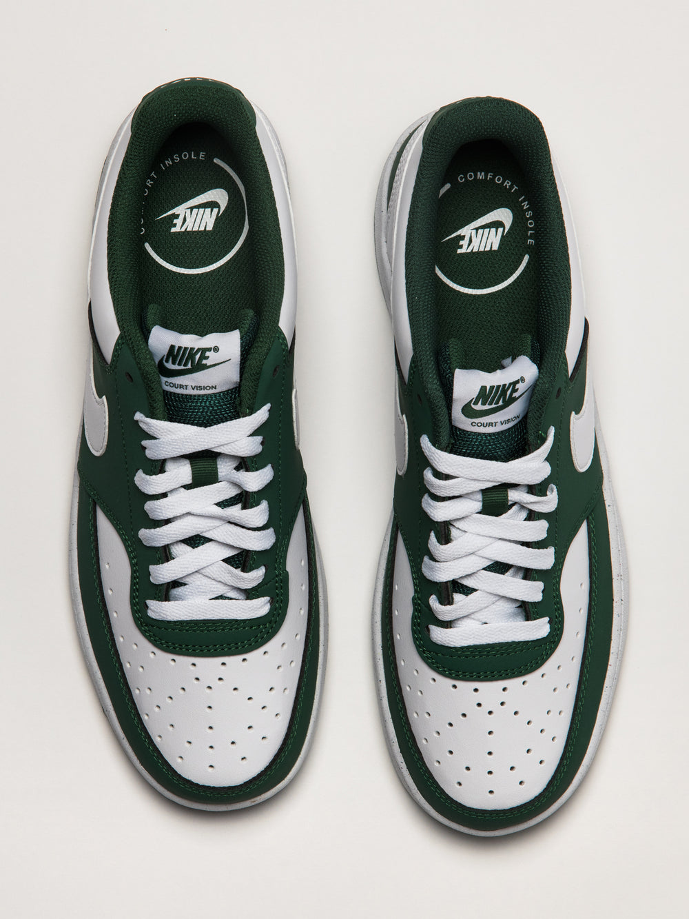 MENS NIKE COURT VISION LO SNEAKER - GREEN/WHITE