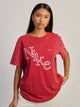 NIKE T-SHIRT TOUGH ROUGE