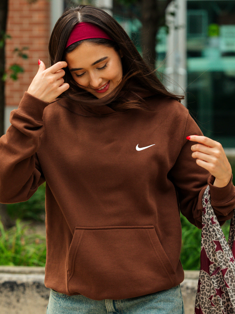 NIKE PULL OVER HOODIE - COCOA