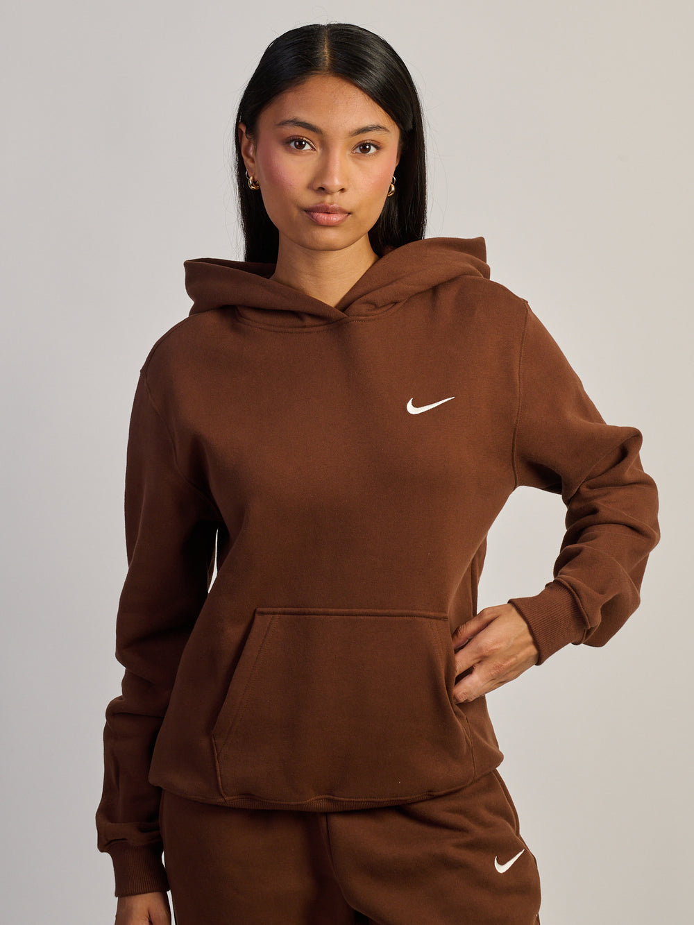 NIKE PULL OVER HOODIE - COCOA