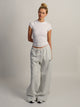 NIKE NIKE STUDIO FLEECE MID RISE WIDE LEG PANT - HEATHER GREY - Boathouse