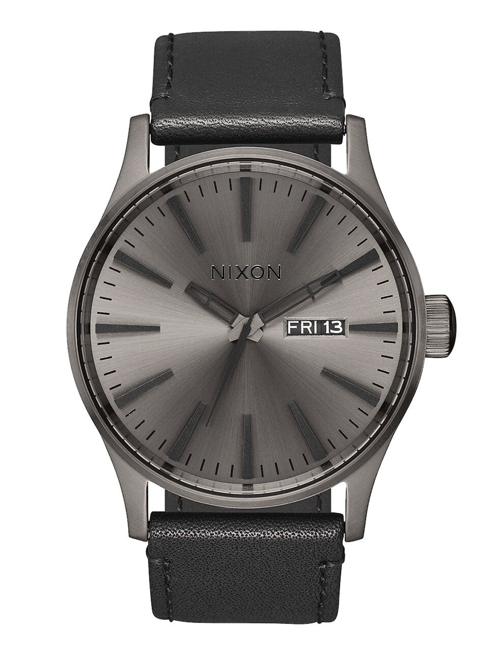 MONTRE SENTRY LEATHER – GUNMETAL/NOIR