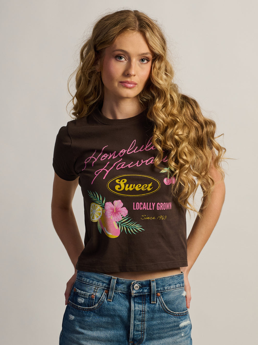 T-SHIRT GRAPHIQUE BOXY HAWAII