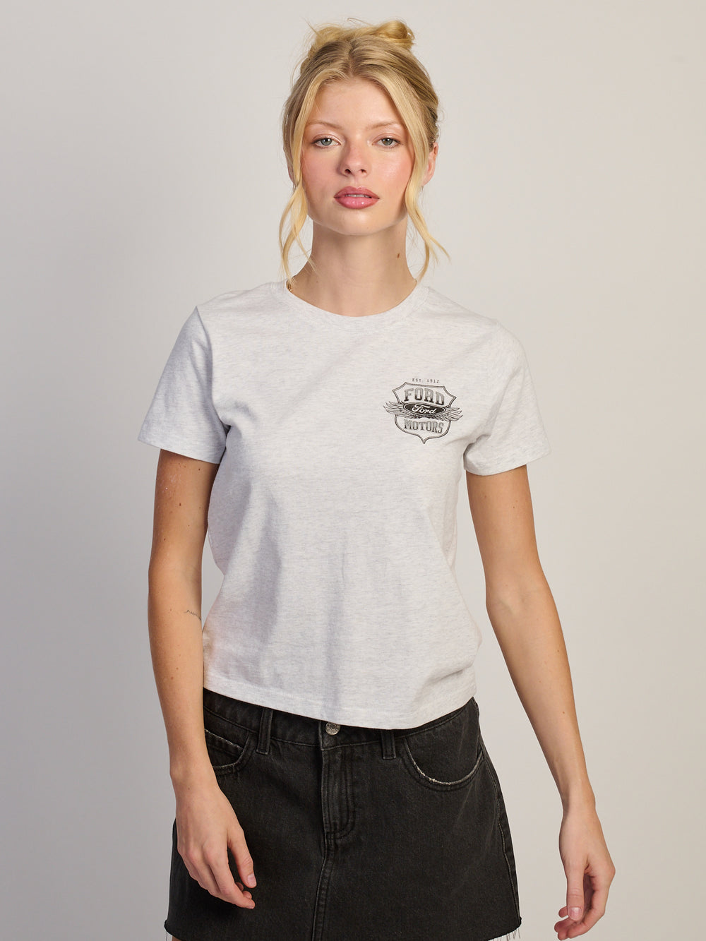 FORD FORD MOTORCYCLE BOXY TEE - Boathouse