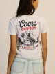 COORS COORS RODEO BOXY TEE - Boathouse