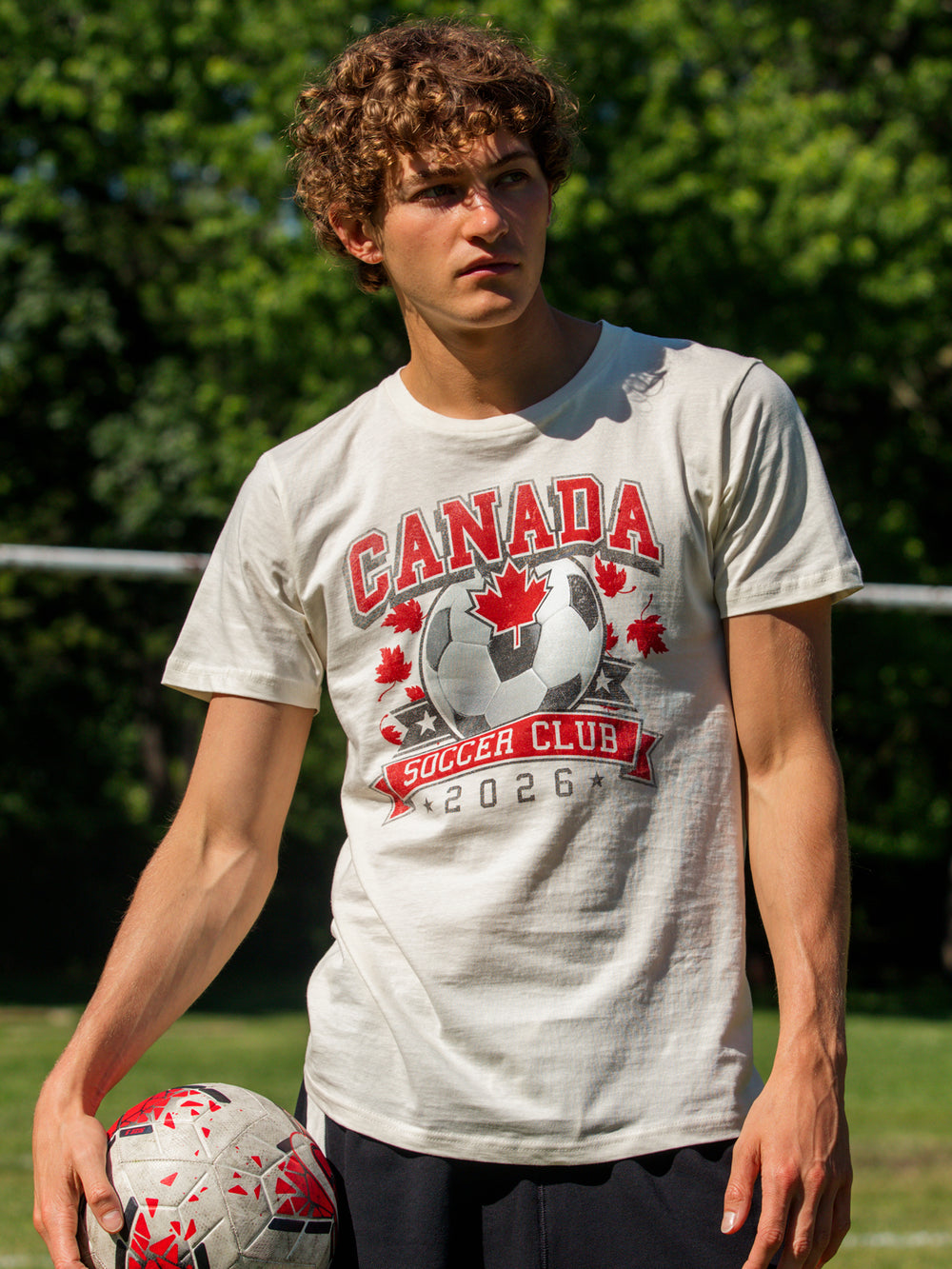 CANADA SOCCER TEE - NATUREL