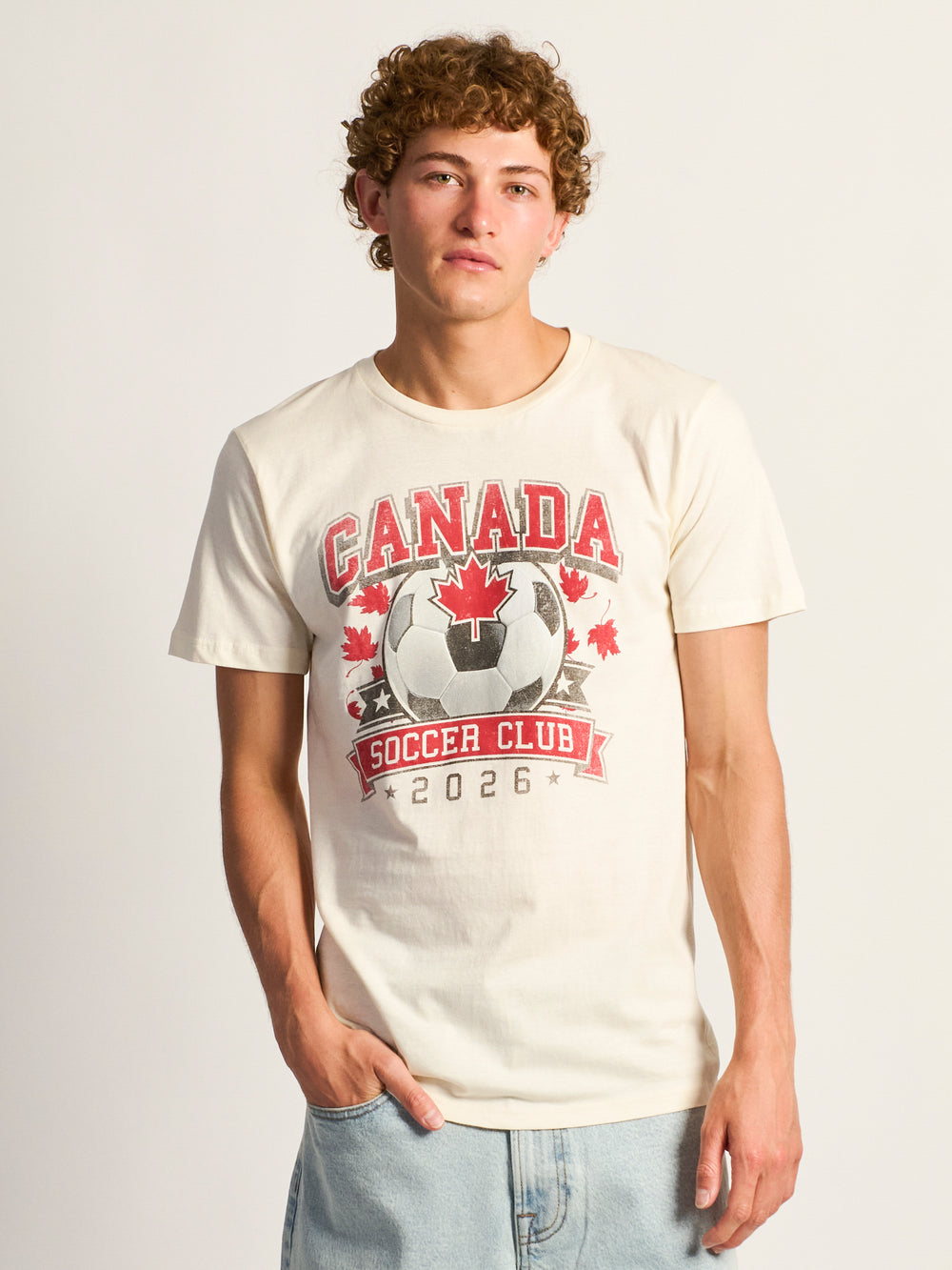 CANADA SOCCER TEE - NATUREL