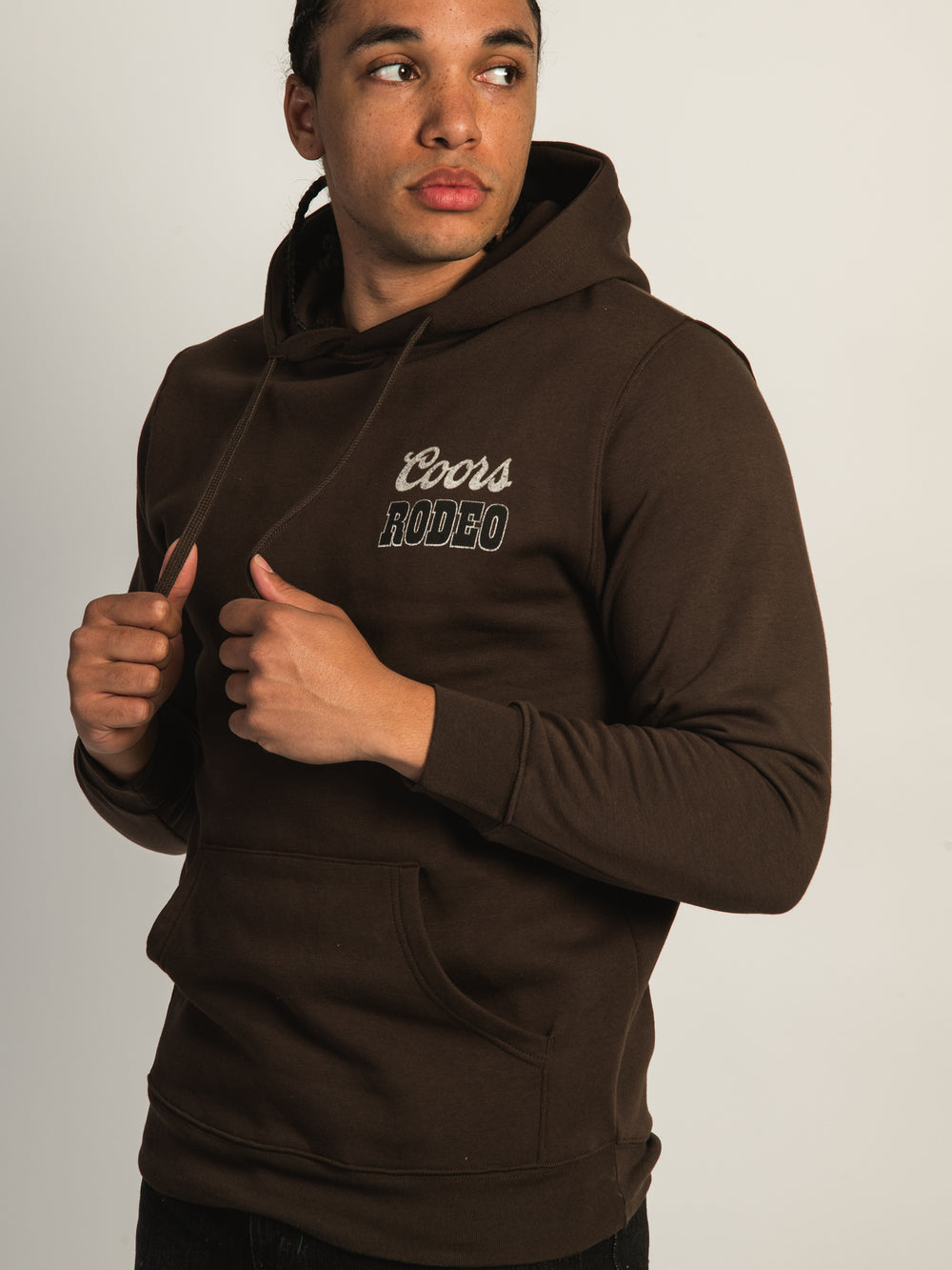 COORS RODEO PULLOVER HOODIE-BROWN