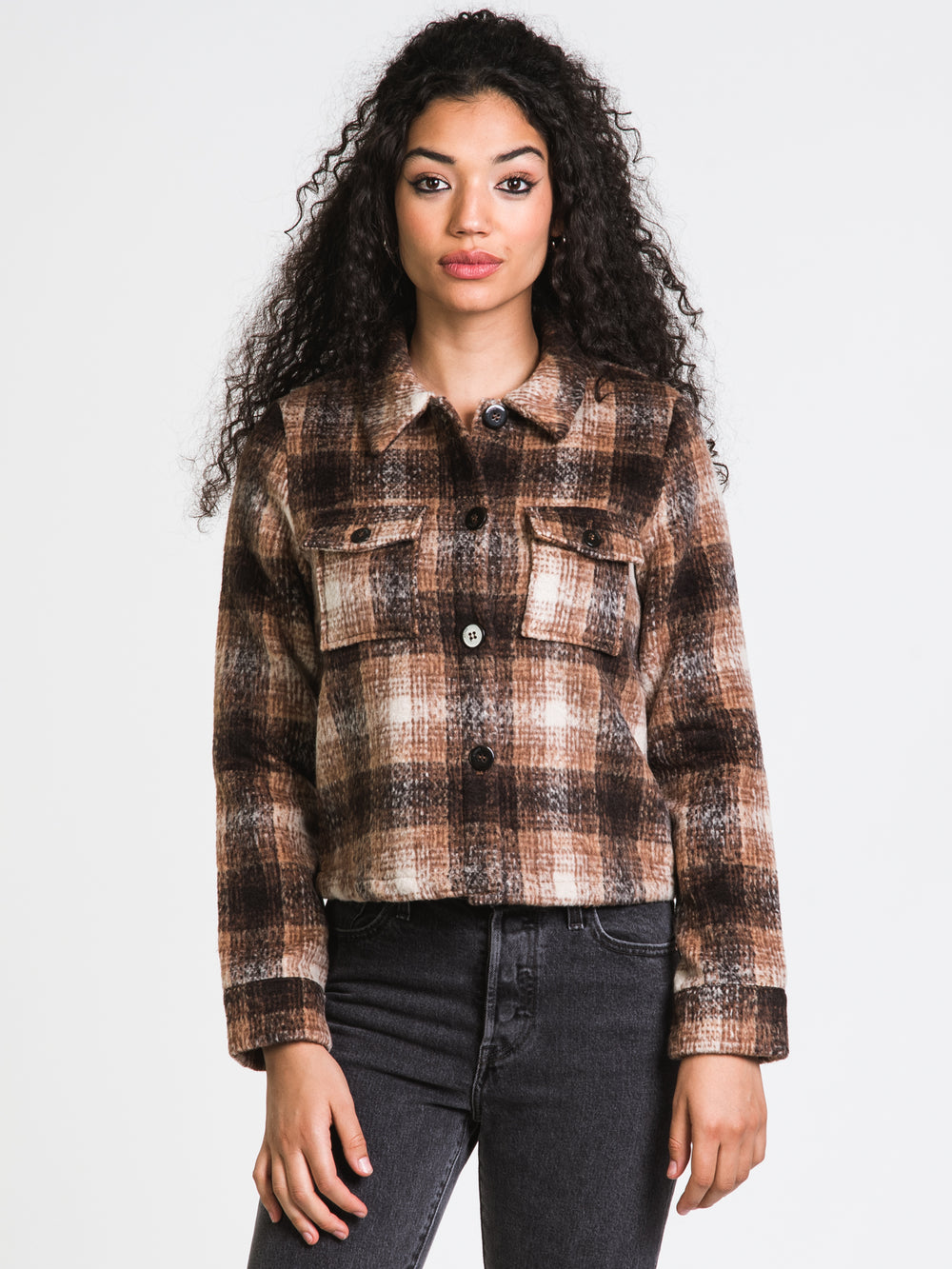 ONLY LOU SHORT CHECK SHACKET - CLEARANCE