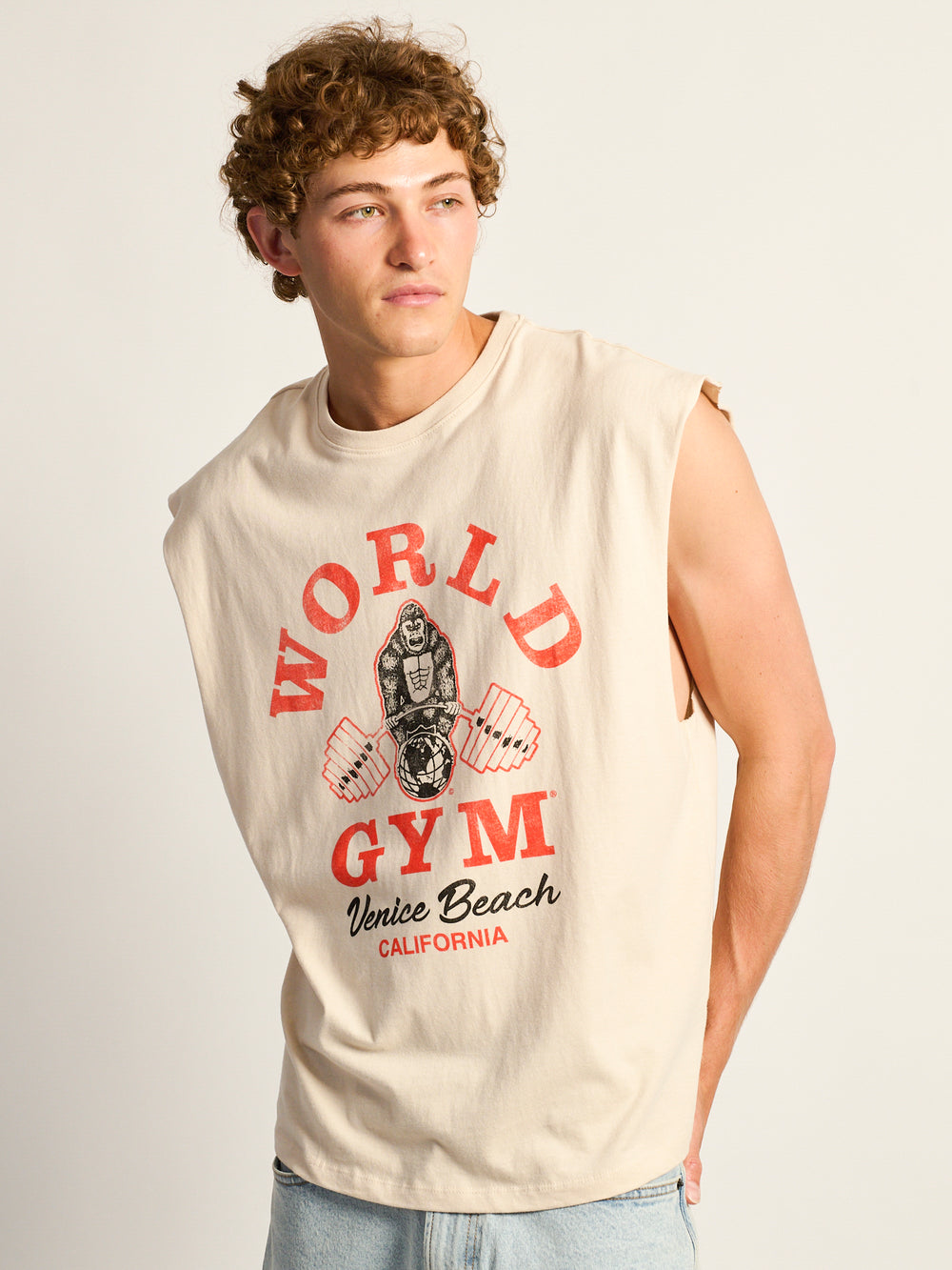 T-SHIRT SANS MANCHES WORLD GYM