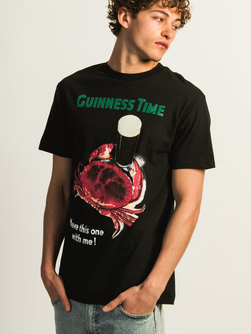 GUINNESS CRAB BEER T-SHIRT - BLACK